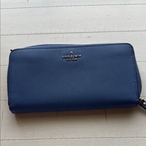 Kate Spade Blue Zip Wallet